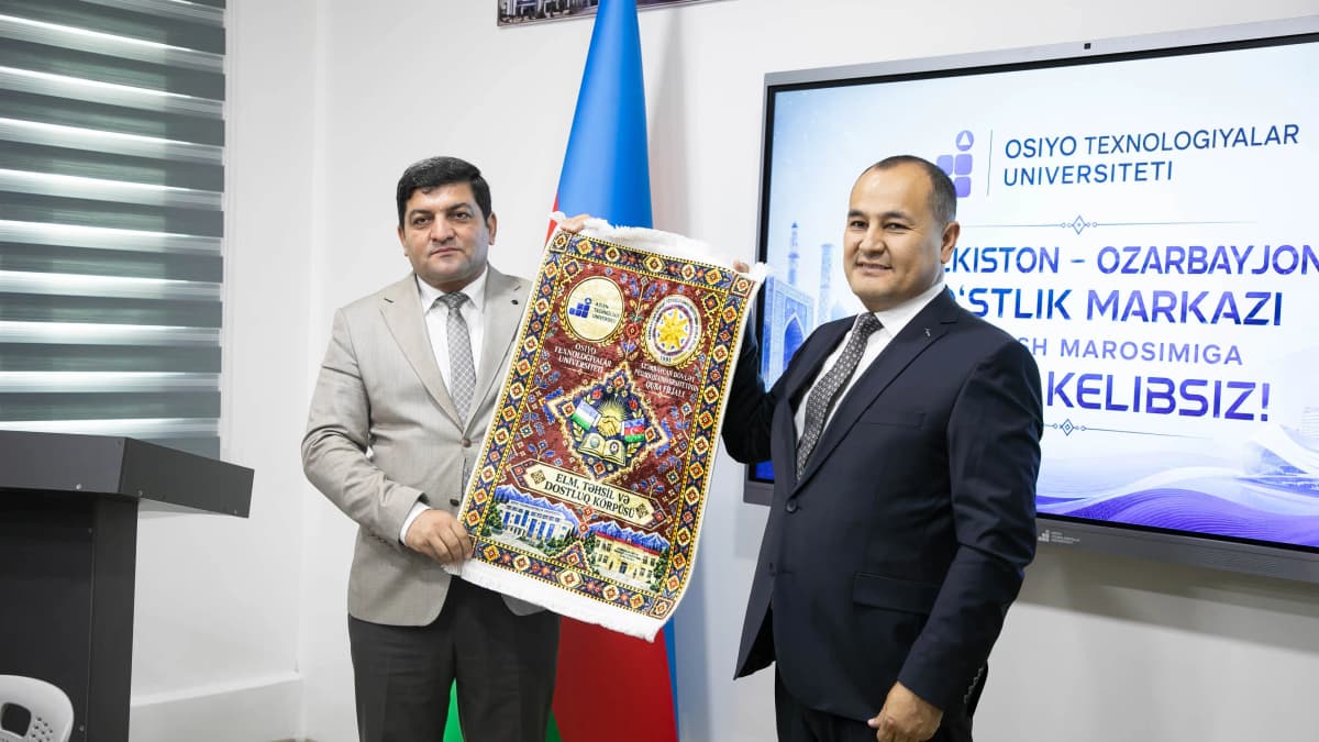 Osiyo texnologiyalar universitetida O‘zbekiston va Ozarbayjon o‘rtasidagi do‘stlik, hamkorlik va madaniy aloqalarni mustahkamlashga qaratilgan O‘zbekiston–Ozarbayjon do‘stlik markazining ochilish marosimi bo‘lib o‘tdi. Markaz ikki xalq o‘rtasidagi tarixiy rishtalarni mustahkamlash, milliy qadriyatlar va madaniyatni targ‘ib etish, shuningdek, ta’lim va ilm-fan sohalaridagi hamkorlikni rivojlantirishga xizmat qiladi.