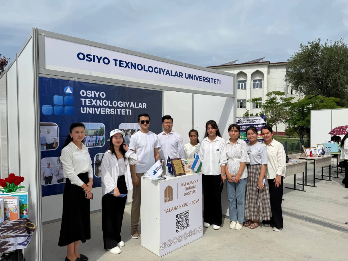 🎓 Tadbir davomida talabalar tomonidan yaratilgan texnik ishlanmalar, innovatsion loyihalar, IT dasturlar, startap g‘oyalar hamda amaliy ijod namunalari namoyish etilmoqda.